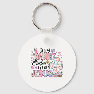 Porte-clés Lapin bête Pâques est pour Jésus Mignon lapin Chri