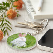 Porte-clés Lapin blanc (Devant droit)
