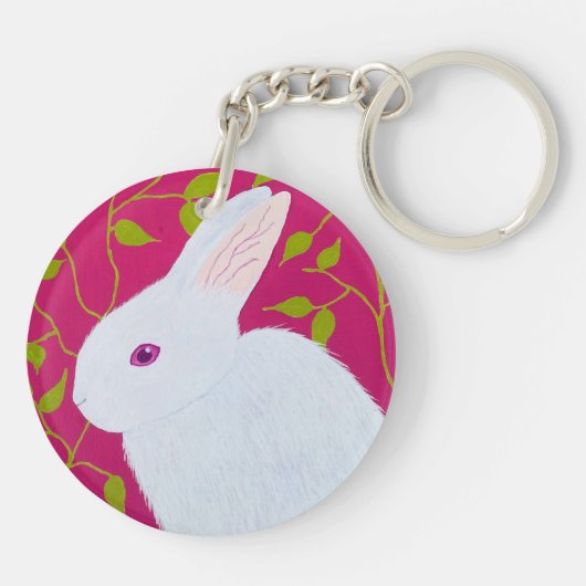 Porte-clés Lapin Blanc  (Dos)