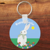 Porte-clés Lapin blanc et œufs  (Verso)