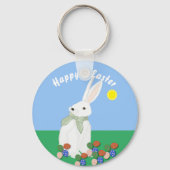 Porte-clés Lapin blanc et œufs  (Verso)