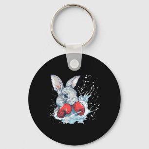 Porte-clés Lapin Boxeur Avec Gants De Boxe Kickboxing Drôle B