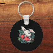 Porte-clés Lapin de boxe avec gants de boxe Kickboxing Drôle (Recto)