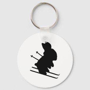 Porte-clés lapin de neige