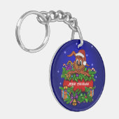 Porte-clés Lapin de Noël (Devant gauche)