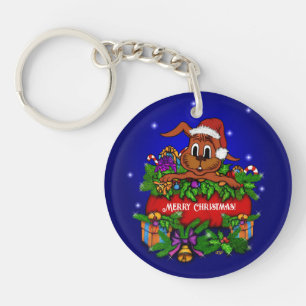 Porte-clés Lapin de Noël