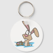 Porte-clés Lapin de Pâques avec panier d'œufs (Recto)