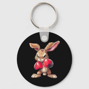 Porte-clés Lapin de Pâques Boxeur Boxe Kickboxing Arts Martia