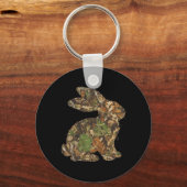 Porte-clés Lapin de Pâques Camouflage Patchwork Printemps Hom (Recto)