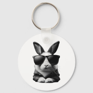 Porte-clés Lapin de Pâques Cool Bunny avec lunettes de soleil