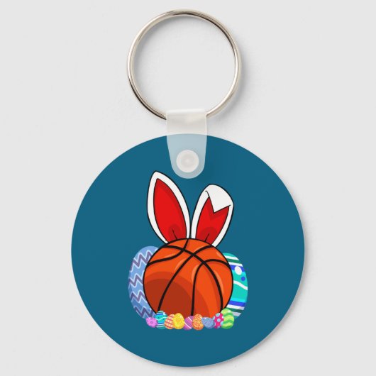 Porte-clés Lapin de Pâques de basket-ball de chemise (Recto)