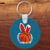 Porte-clés Lapin de Pâques de basket-ball de chemise (Recto)