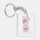 Porte-clés Lapin de Pâques Floral (Devant gauche)
