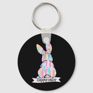 Porte-clés Lapin de Pâques mignon et coquet et pinceau d'arcs