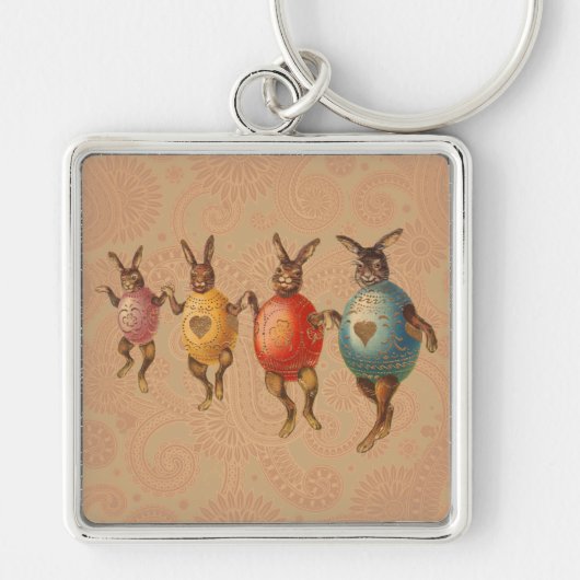 Porte-clés Lapin de Pâques Œufs Dansants (Devant)