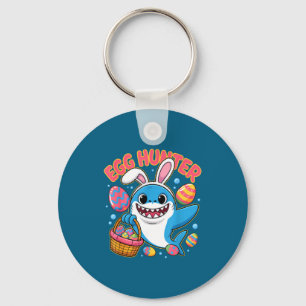 Porte-clés Lapin de Pâques requin drôle chasseur d'œuf mignon