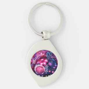 Porte-clés Lapin Fantaisiste 'Glamour Bunny' Personnalisé