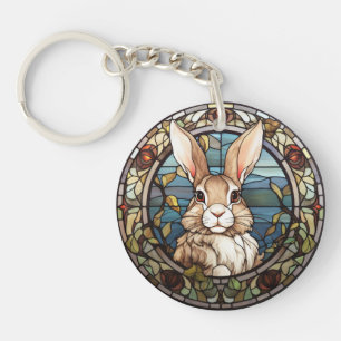 Porte-clés Lapin lapin en verre doux