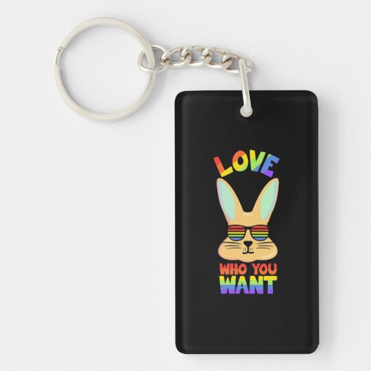 Porte-clés Lapin lesbien LGBT (Devant)