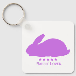 Porte-clés Lapin Lover en violet