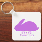 Porte-clés Lapin Lover en violet (Recto)
