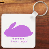 Porte-clés Lapin Lover en violet (Verso)