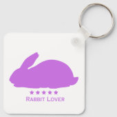 Porte-clés Lapin Lover en violet (Dos)