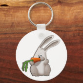 Porte-clés Lapin Mangeant Une Carotte (Recto)
