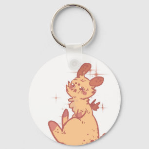 Porte-clés Lapin mignon de scintillement (plan rapproché)