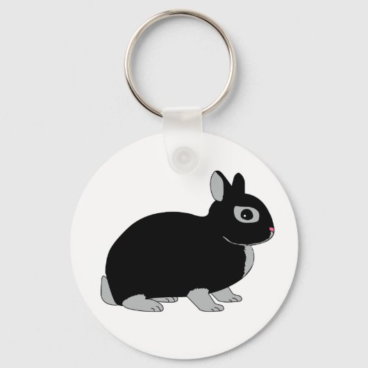 Porte-clés Lapin nain du Pays-Bas (Recto)