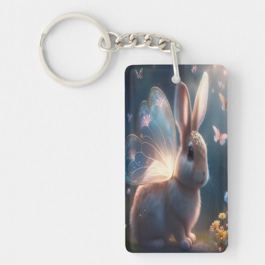 Porte-clés Lapin Papillon (Devant)