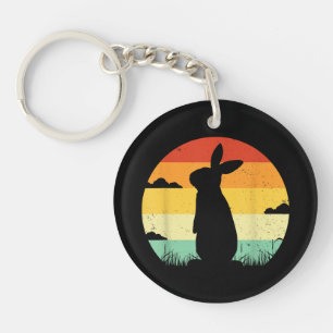 Porte-clés Lapin Retro Vintage 80s Style Bunny Lover