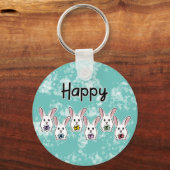 Porte-clés Lapins de Pâques en forme d'oeuf (Recto)