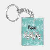 Porte-clés Lapins de Pâques en forme d'oeuf (Devant gauche)