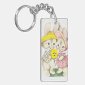 Porte-clés Lapins mignons (Devant gauche)