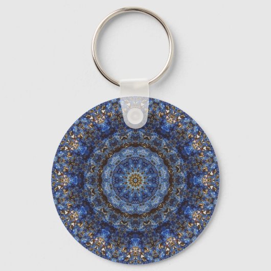 Porte-clés "Lapis Lazuli Laminate" Mandala porte - clé (Recto)