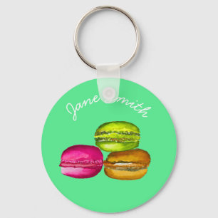Porte-clés L'aquarelle colorée des Macarons est funky