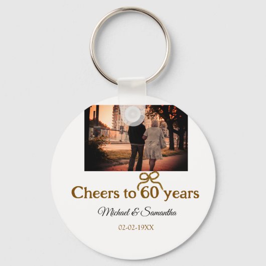 Porte-clés L'arc d'or applaudit à 60 ans de mariage (Recto)