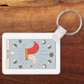 Porte-clés L'arcane majeure de la carte tarot Fool (Recto)