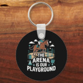 Porte-clés L'Arena Est Notre Aire De Jeux Équestre (Recto)