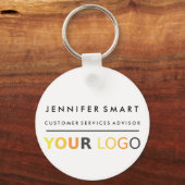 Porte-clés Large Employee Name Badge Custom Logo Staff (Recto)