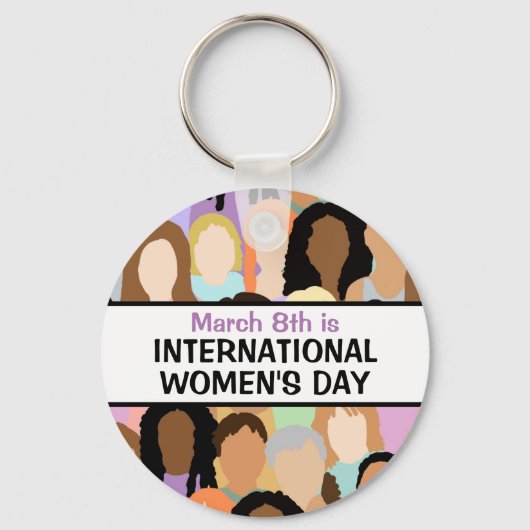 Porte-clés Large International Women's Day - March 8th (Recto)