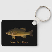 Porte-clés Largemouth Bass Your Text Here Fish (Recto)