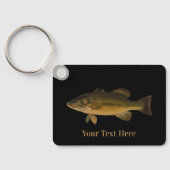 Porte-clés Largemouth Bass Your Text Here Fish (Verso)
