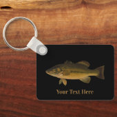 Porte-clés Largemouth Bass Your Text Here Fish (Verso)