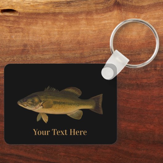 Porte-clés Largemouth Bass Your Text Here Fish (Recto)