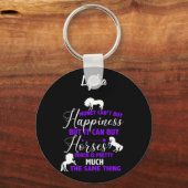 Porte-clés L'argent peut acheter des chevaux violet personnal (Recto)