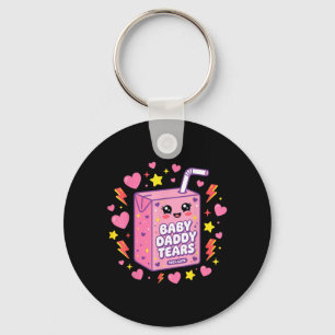 Porte-clés Larmes de Papa Bébé Kawaii Boîte de Jus Mignon Drô