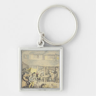 Porte-clés L'arrivée du car d'étape à l'auberge de Sun, DB