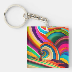 Porte-clés L'art abstrait de Bonnaroo